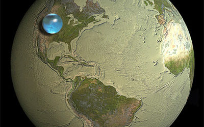 Représentation cartographique de l’eau sur Terre : une petite bulle à préserver