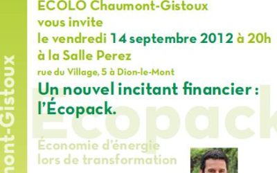Jean-Marc Nollet  –  Un nouvel incitant financier : l’Écopack Le 14/9