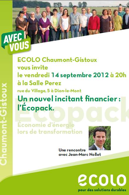 Jean-Marc Nollet  –  Un nouvel incitant financier : l’Écopack Le 14/9